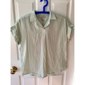 Thread Supply NWT Sage Green Short Sleeve Cotton Lawn Shirt Small